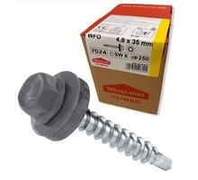 Саморез кровельный Wkret-met 4,8х35 Графіт 7024 (250шт)