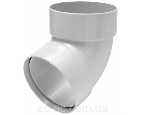 Отвод трубы двухмуфтовый 67° 75мм RainWay
