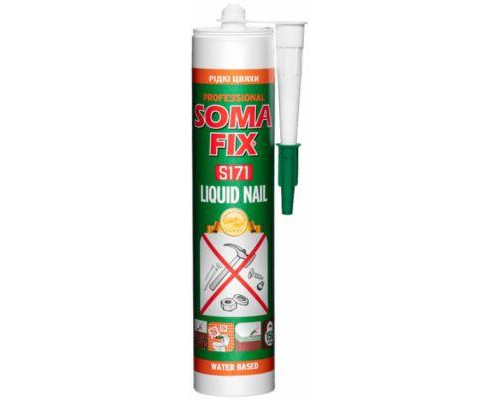 Клей монтажный "Жидкие гвозди" 440г. (белый) Soma Fix