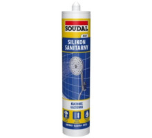 Герметик SOUDAL силикон санитарный (белый) 280 мл.