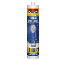 Герметик SOUDAL силикон санитарный (белый) 280 мл.