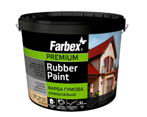 Краска резиновая универсальная Farbex светло-зеленая 3,5 кг.