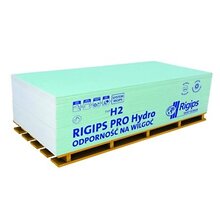 Гипсокартон стеновой влагостойкий Rigips PRO Hydro 12.5 мм 2500х1200х12,5 (3 кв.м)