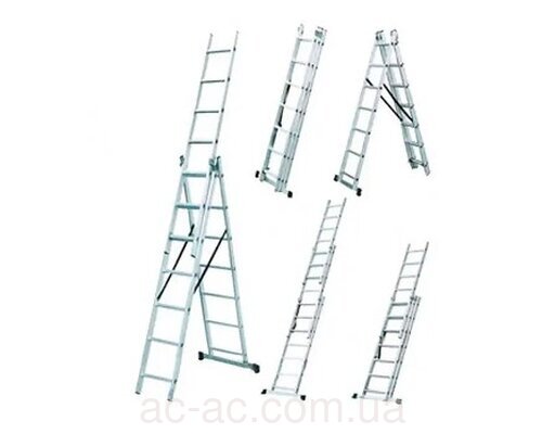 Лестница универсальная 3*9 высота 5,9/2,6м (13кг)