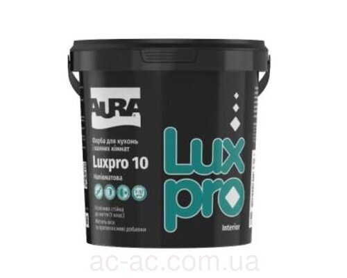 Фарба для кухонь та ванних кімнат LUX PRO 10 (K&B) (0,95л) AURA