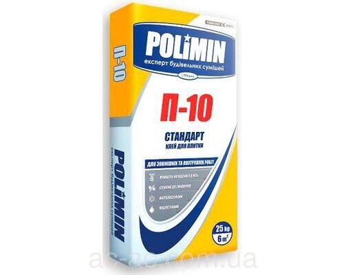 Клей для плитки Polimin (Полимин) П-10 (25кг)