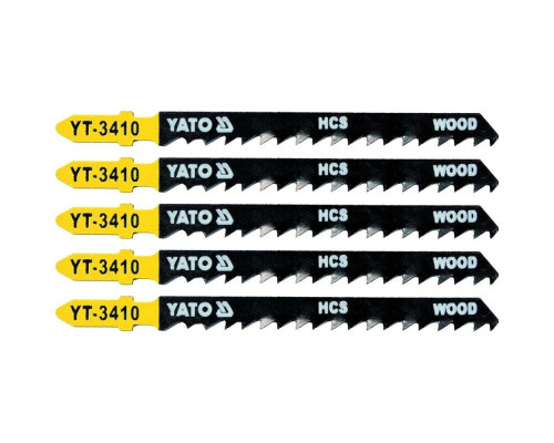 Полотно для электролобзика(дерево) YATO, 6TPI, l=100мм, набір 5пр. YT-3410***
