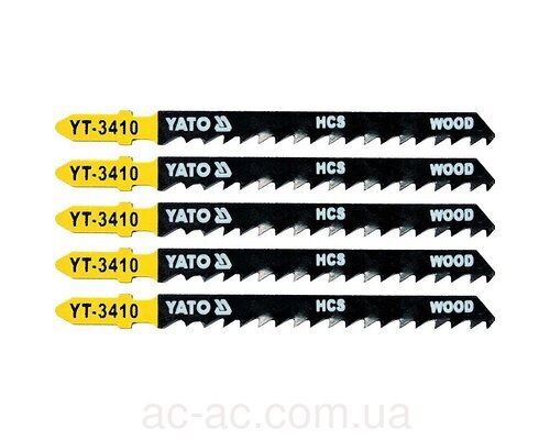Полотно для электролобзика(дерево) YATO, 6TPI, l=100мм, набір 5пр. YT-3410***