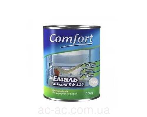 Эмаль Комфорт ПФ-115 серая 2,8 кг