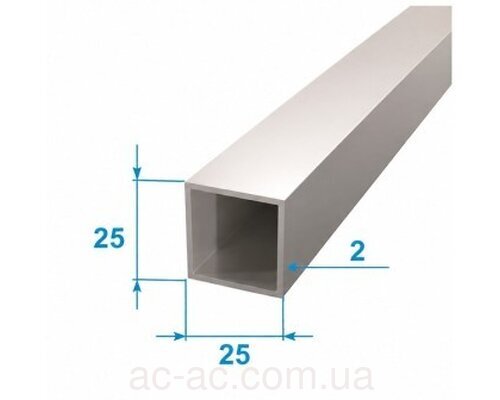 Труба профільна металева 25х25х2 (3м)