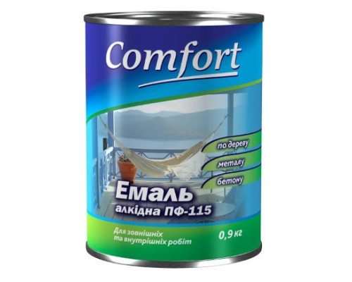 Эмаль Комфорт ПФ-115 зеленая 0,9 кг