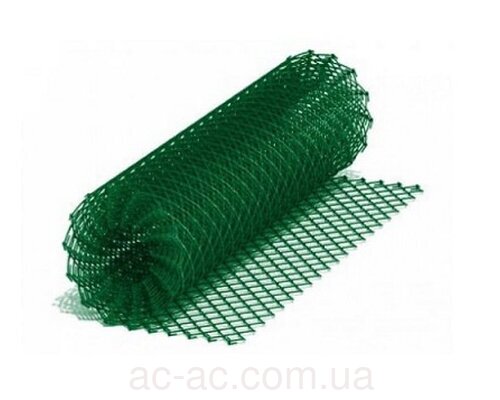 Сітка рабиця мет.+ПП 35х35мм, 1,5м х10м (1,2/2,00) RAL6005 Зелений