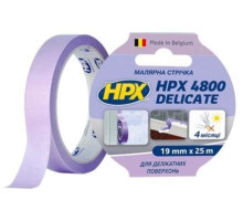 Лента малярная деликатная HPX4800 19мм х 25м пурпурная SR1925