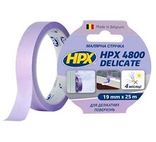 Лента малярная деликатная HPX4800 19мм х 25м пурпурная SR1925