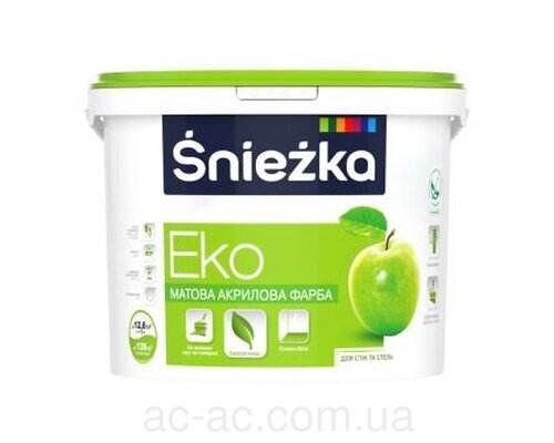 Краска акриловая Sniezka Еко мат белый 4,2кг
