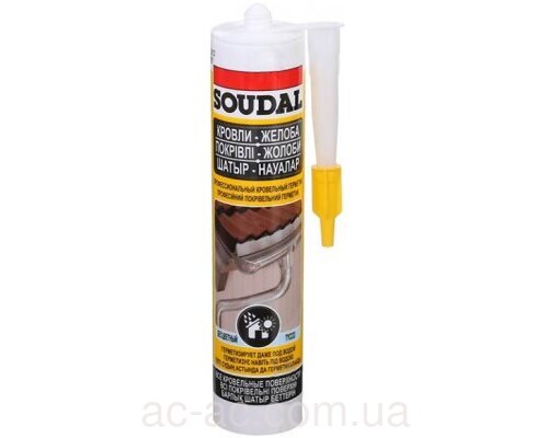 Герметик SOUDAL для покрівлі Aquafix ПРОЗОРИЙ 280 мл.