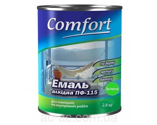 Емаль Комфорт ПФ-115 зелена 2,8 кг