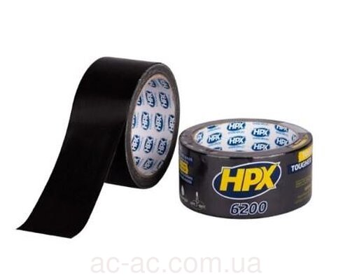 Стрічка армована HPX6200 48мм х 10м чорна CB5010