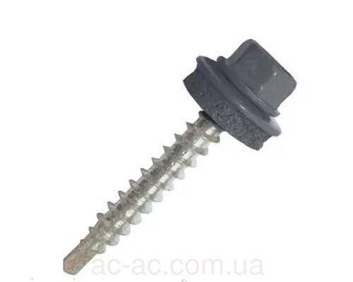 Саморіз покрівельний 4,8х35 Графіт №7024 (250шт)