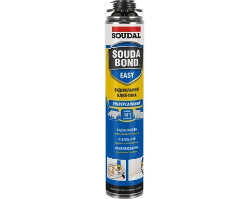 Клей-пена Зимняя -10° SOUDAL SOUDABOND EASY GUN профессиональная 750 мл