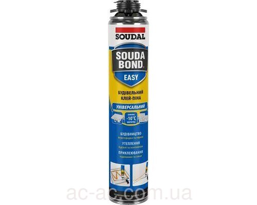 Клей-пена Зимняя -10° SOUDAL SOUDABOND EASY GUN профессиональная 750 мл