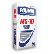 Штукатурка гипсовая Polimin MS-10 MULTISTART (мелкозернистая) (25кг)