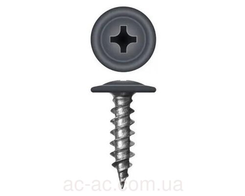 Саморез с пресшайбой со сверлом 4,2х16 (уп.1000) RAL 7024