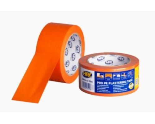 Лента малярная HPX PRO PE PLASTERING оранжевая 50 мм x 33 м PE5033