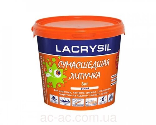 Клей универсальный "Сумасшедшая липучка" Lacrysil 3 кг
