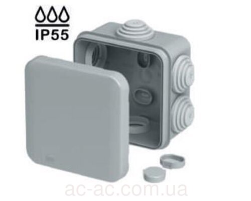 Розпод. коробка Neomax 100х100х50мм КВАДРАТ зовн. NX1045