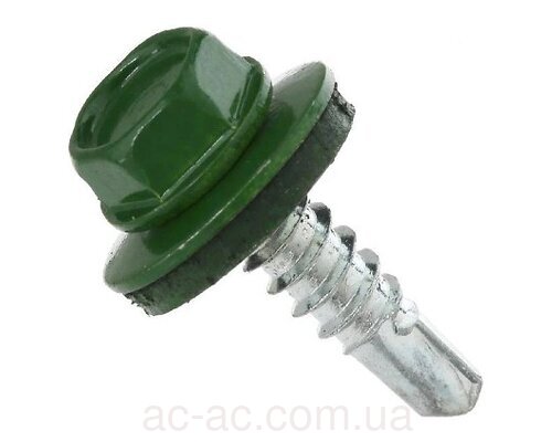 Саморез кровельный 4,8х19 Зел №6005 (250шт)