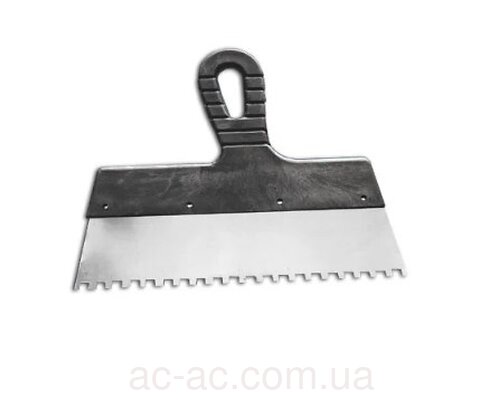 Шпатель з пластм. ручкою, 200 мм, зуб 8х8мм
