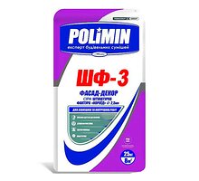 Штукатурка короед  Polimin (Полимин)  БЕЛЫЙ ШФ-3  (25кг)