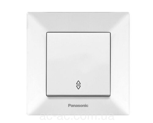 Вимикач 1 кл. прохідний з підсвіткою біл Arkedia Slim (Panasonic)