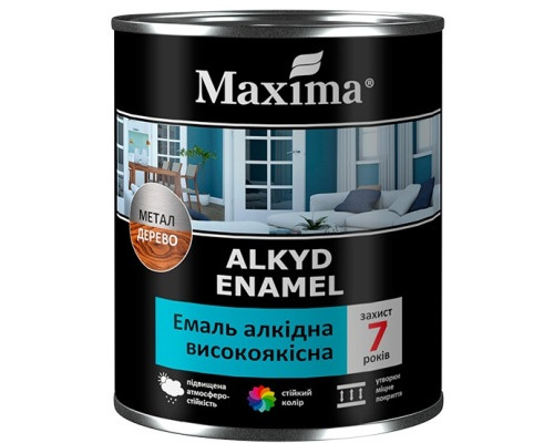 Эмаль алкидная высококачественная Maxima черная матовая 2.3кг