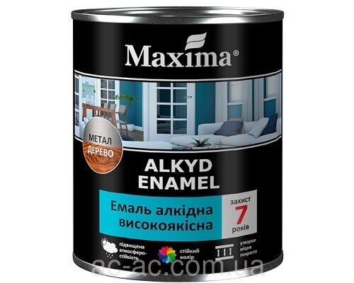 Эмаль алкидная высококачественная Maxima черная матовая 2.3кг