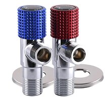 Комплект кранів кутових кераміка SOLOMON EXCLUSIVE 1/2x1/2 (RED/BLUE) (2шт.)