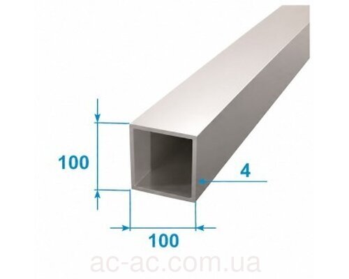 Труба профільна металева 100х100х4 (3м)