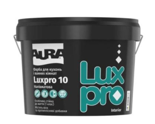 Краска для кухни и ванной комнаты LUX PRO 10 (K&B) (9,5л) AURA