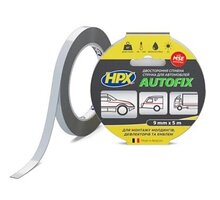 Стрічка двохстороння HPX AUTOFIX 9мм х 5м чорна DSA0905