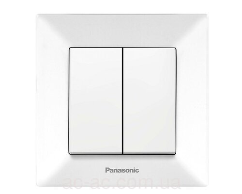 Вимикач 2 кл.  біл Arkedia Slim (Panasonic)