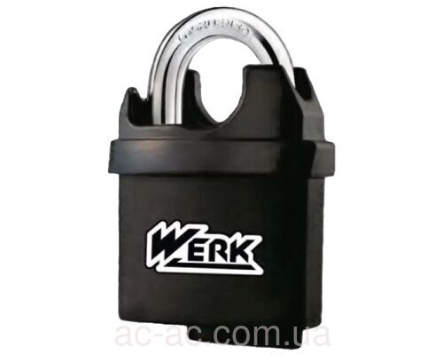 Замок навесной влагостойкий ПВХ Werk PVC-IPW-0550W