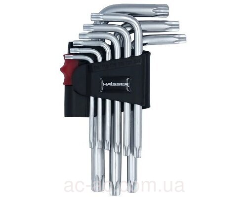 Набір ключів Г-подібних TORX T10-50 9 од. HAISSER (48114)