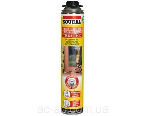 Піна монтажна SOUDAL  проф. 750 мл пістолет