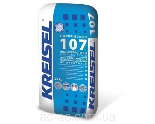 Клей для плитки KREISEL (Крайзель) 107 (ТЕ17) С2ТЕ S1 (25кг) (керамограніт, натуральний камінь)