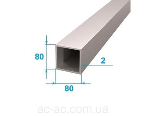 Труба профильная металлическая 80х80х2(3м)