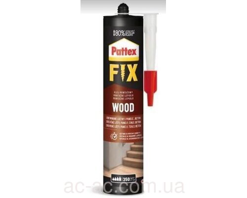 Клей монтажний Pattex Fix Wood для дерва 385г