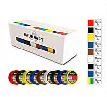 Ізоляційна стрічка кольорова Набір (9шт) BAUKRAFT Germany