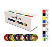 Ізоляційна стрічка кольорова Набір (9шт) BAUKRAFT Germany