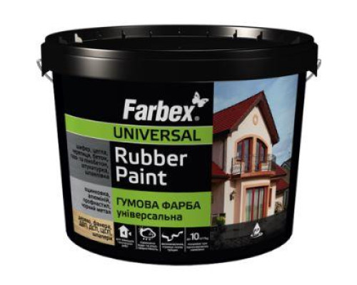 Краска резиновая универсальная Farbex красная 3,5 кг